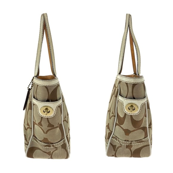 Coach Coach Signature Embossed Canvas Tote Bag 7874 Canvas Tote Bag 7874 - Picture 7 of 9